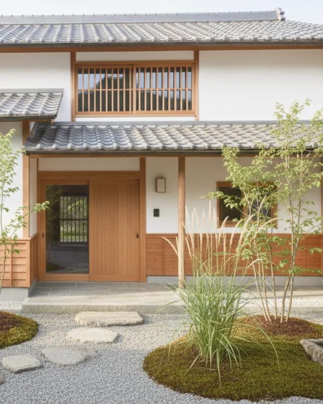 地域の大工がつくり伝統的なたたずまいの家